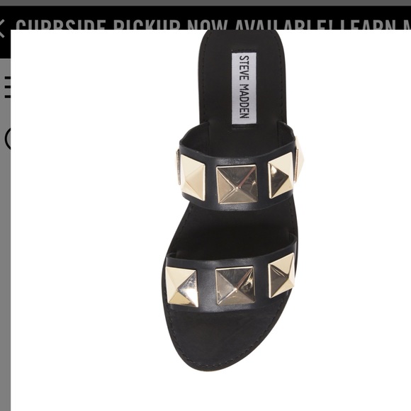 Steve Madden black sandals/slides  Cressida size 7 - Picture 3 of 8